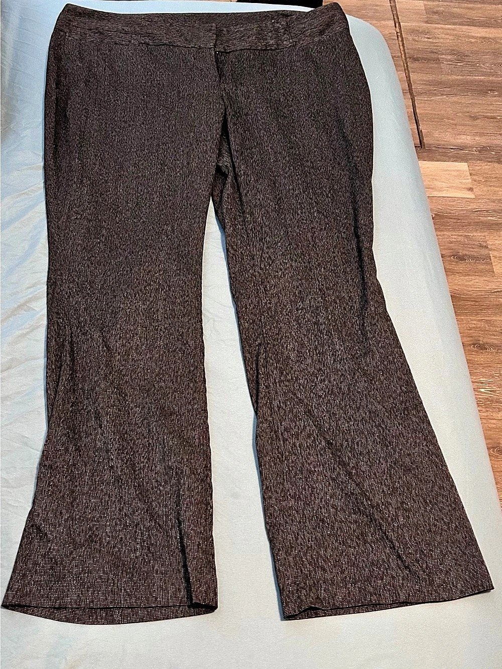 Maurices Size 20 Long Black Gray Bootcut Dress Pants